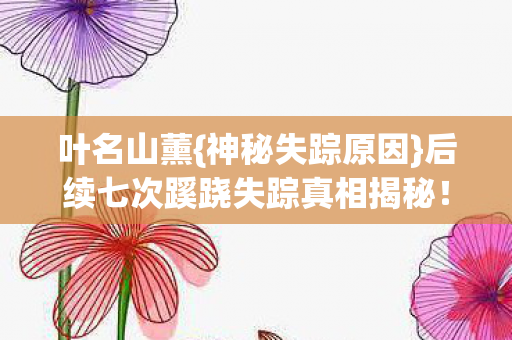 叶名山薰{神秘失踪原因}后续七次蹊跷失踪真相揭秘! 叶名山薰{神秘失踪原因}后续七次蹊跷失踪真相揭秘!