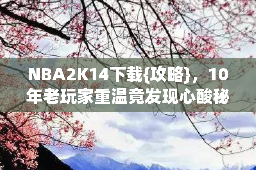 10年老玩家重温竟发现心酸秘密图片
