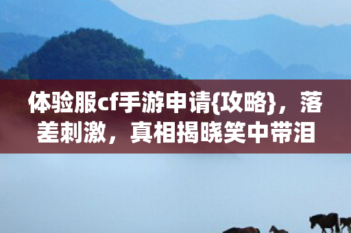 体验服cf手游申请图片