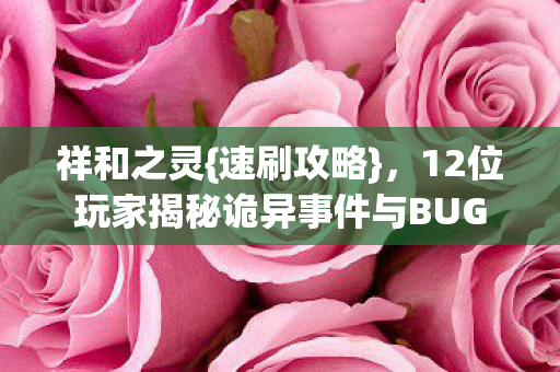 12位玩家揭秘诡异事件与BUG图片