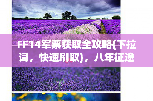 FF14军票获取全攻略图片