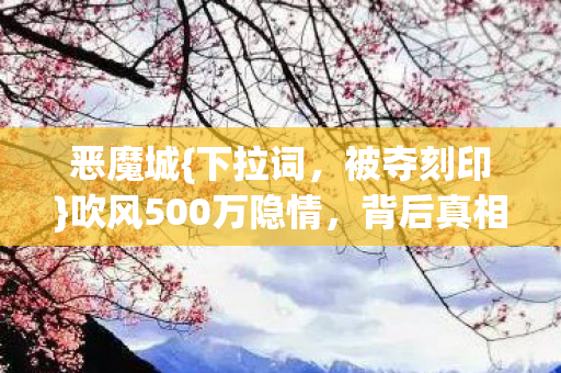 吹风500万隐情图片