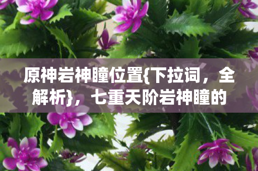 七重天阶岩神瞳的深层秘密图片