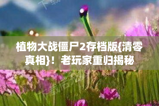 植物大战僵尸2存档版图片