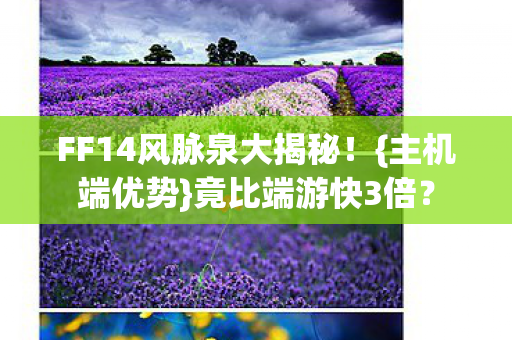 FF14风脉泉大揭秘图片