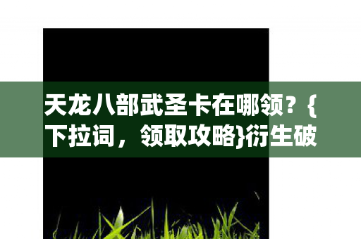 天龙八部武圣卡在哪领图片