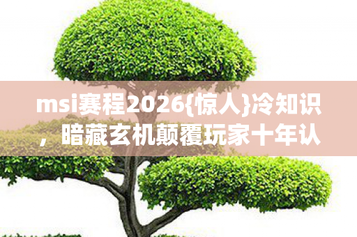 暗藏玄机颠覆玩家十年认知图片