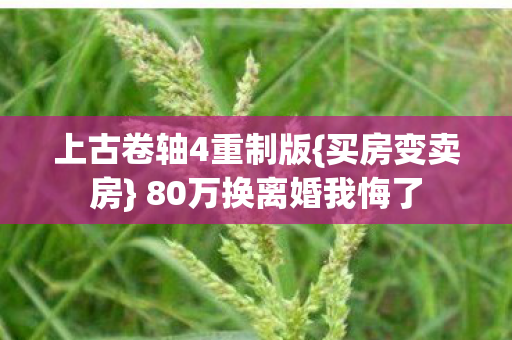 80万换离婚我悔了图片