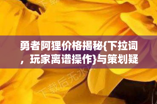 勇者阿狸价格揭秘图片