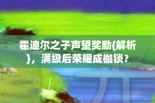 霍迪尔之子声望奖励图片