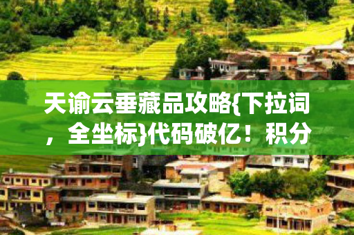 天谕云垂藏品攻略图片