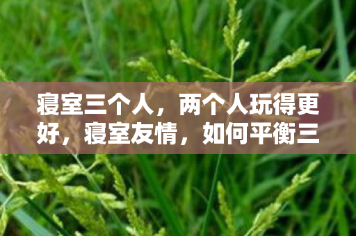 寝室三个人,两个人玩得更好,寝室友情,如何平衡三人关系,避免被边缘化? 寝室三个人,两个人玩得更好,寝室友情,如何平衡三人关系,避免被边缘化?