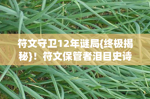 符文守卫12年谜局{终极揭秘}！符文保管者泪目史诗