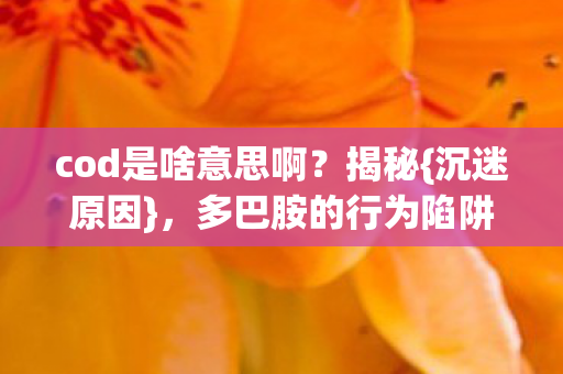 cod是啥意思啊图片