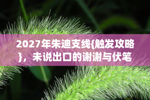 未说出口的谢谢与伏笔图片