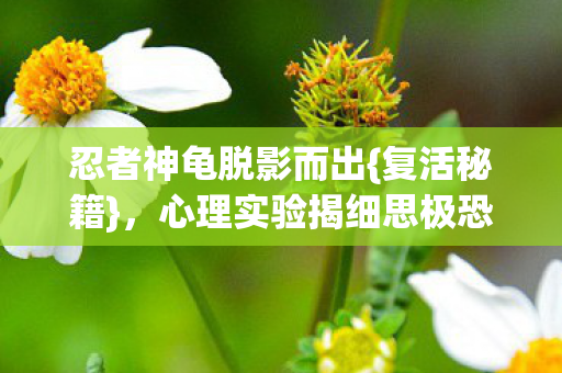忍者神龟脱影而出{复活秘籍}，心理实验揭细思极恐真相