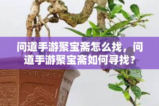 问道手游聚宝斋怎么找,问道手游聚宝斋如何寻找? 问道手游聚宝斋怎么找,问道手游聚宝斋如何寻找?