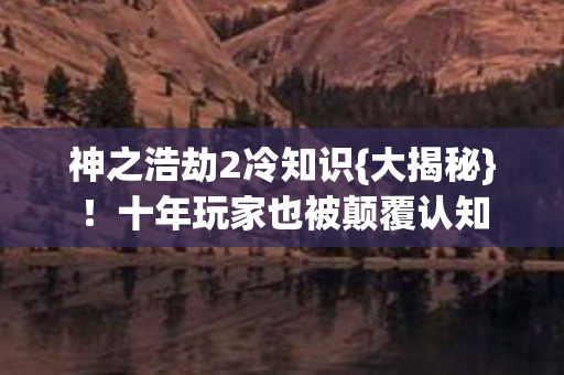 十年玩家也被颠覆认知图片