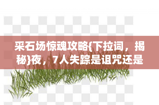采石场惊魂攻略{下拉词,揭秘}夜,7人失踪是诅咒还是人性深渊? 采石场惊魂攻略{下拉词,揭秘}夜,7人失踪是诅咒还是人性深渊?