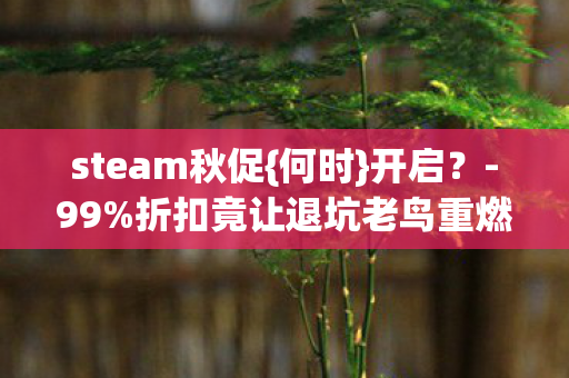 折扣竟让退坑老鸟重燃热血图片
