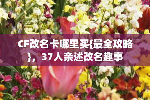 CF改名卡哪里买{最全攻略},37人亲述改名趣事 CF改名卡哪里买{最全攻略},37人亲述改名趣事