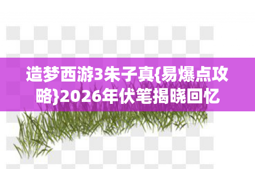 2026年伏笔揭晓回忆图片