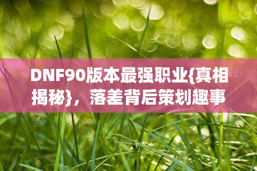 DNF90版本最强职业图片