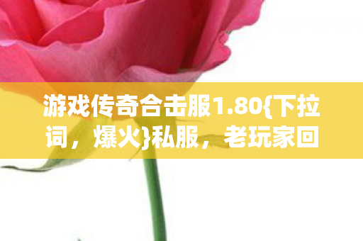 游戏传奇合击服1.80{下拉词,爆火}私服,老玩家回忆杀来袭! 游戏传奇合击服1.80{下拉词,爆火}私服,老玩家回忆杀来袭!