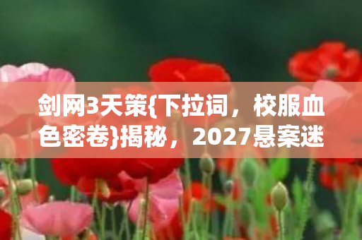 2027悬案迷踪解析图片