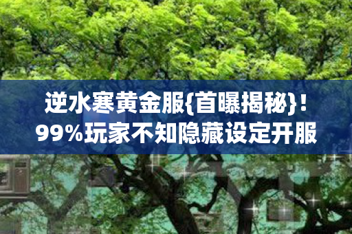 玩家不知隐藏设定开服炸裂图片