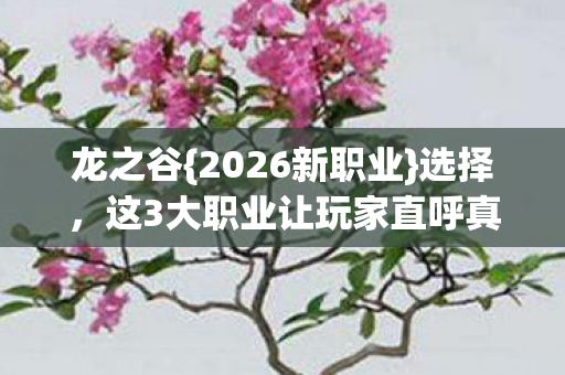 这3大职业让玩家直呼真香图片