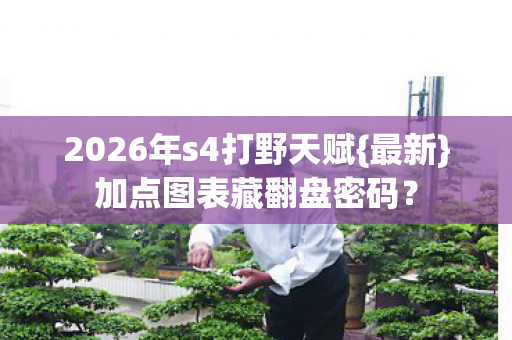 2026年s4打野天赋图片
