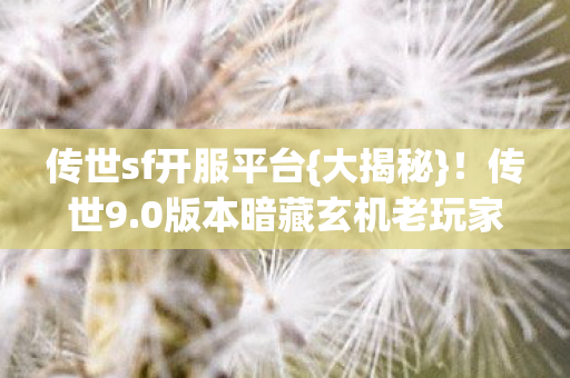 0版本暗藏玄机老玩家赚翻图片