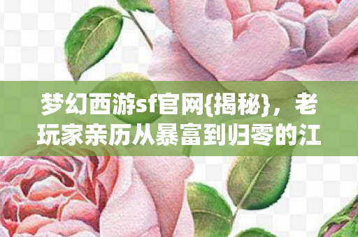 老玩家亲历从暴富到归零的江湖图片
