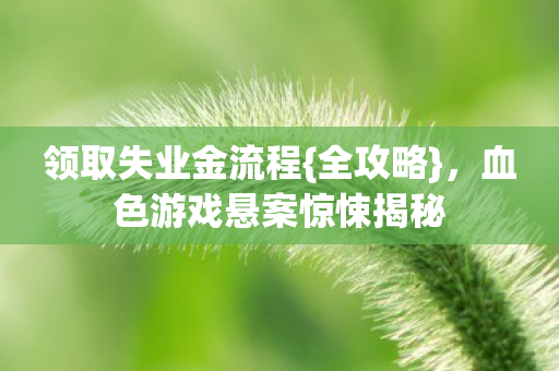 血色游戏悬案惊悚揭秘图片