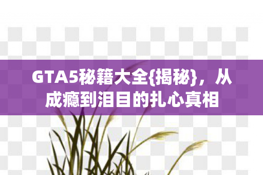 GTA5秘籍大全{揭秘},从成瘾到泪目的扎心真相 GTA5秘籍大全{揭秘},从成瘾到泪目的扎心真相