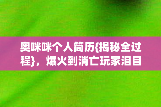 爆火到消亡玩家泪目图片