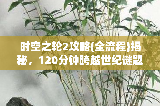 120分钟跨越世纪谜题图片