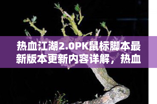 热血江湖2.0PK鼠标脚本最新版本更新内容详解,热血江湖2.0PK鼠标脚本更新内容全解析 热血江湖2.0PK鼠标脚本最新版本更新内容详解,热血江湖2.0PK鼠标脚本更新内容全解析