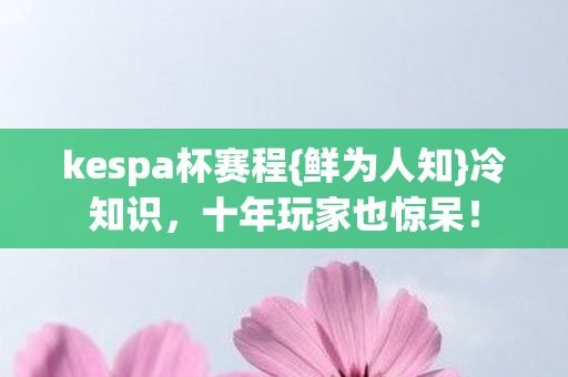 kespa杯赛程图片