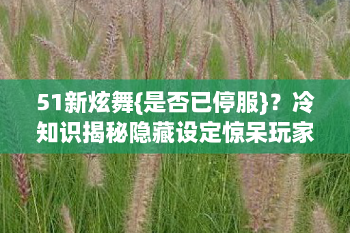 冷知识揭秘隐藏设定惊呆玩家图片