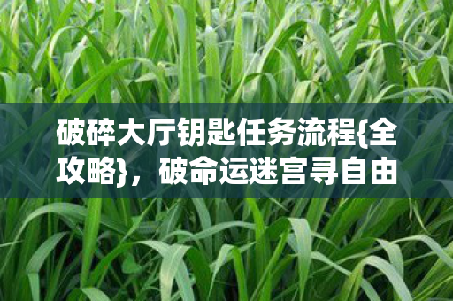 破碎大厅钥匙任务流程图片