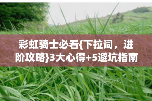彩虹骑士必看图片