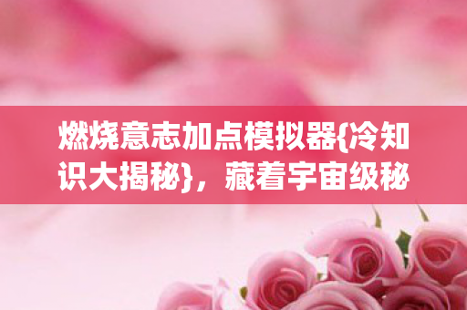 燃烧意志加点模拟器图片