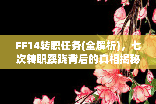 七次转职蹊跷背后的真相揭秘图片