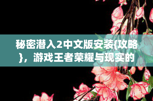 秘密潜入2中文版安装{攻略}，游戏王者荣耀与现实的碰撞