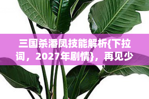 三国杀潘凤技能解析{下拉词，2027年剧情}，再见少年泪满衫