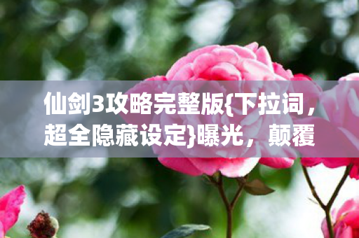 仙剑3攻略完整版图片