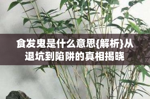 从退坑到陷阱的真相揭晓图片