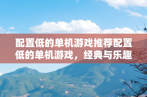 配置低的单机游戏推荐配置低的单机游戏图片
